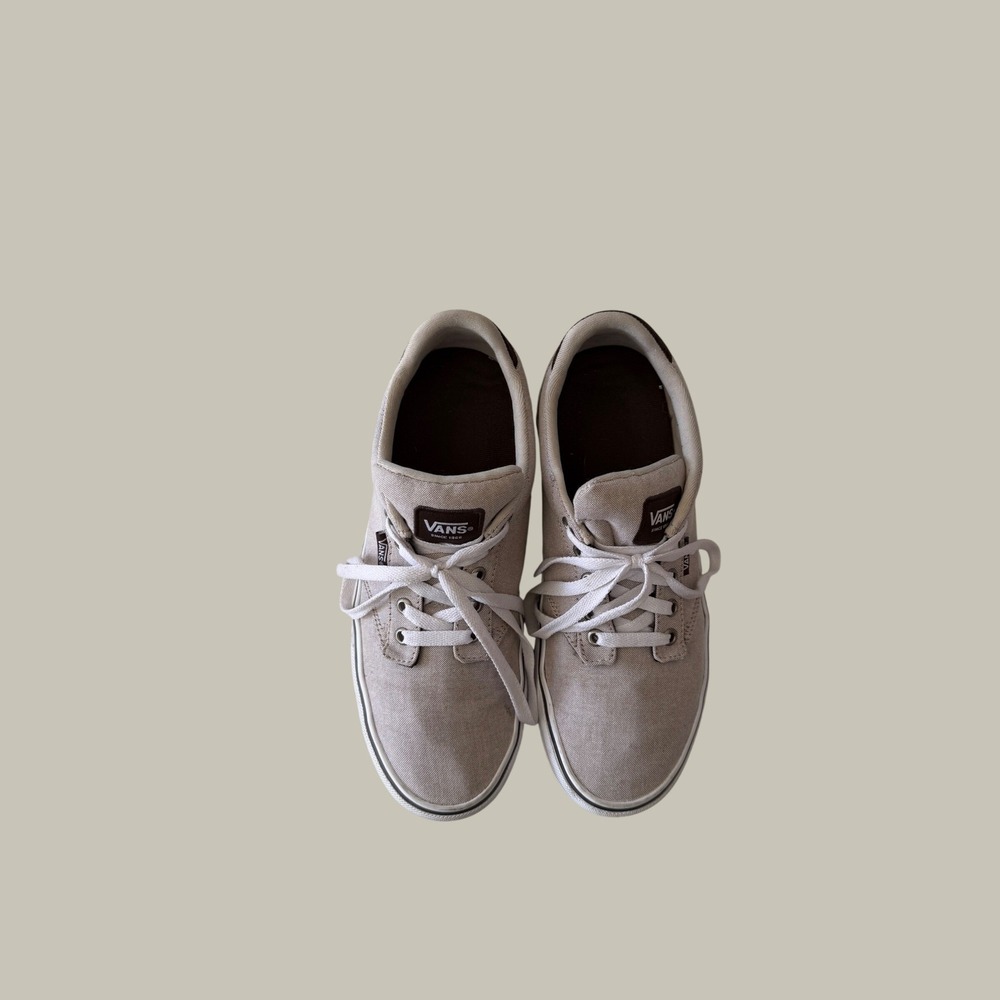 Vans Atwood Canvas Low Top Skate Shoes Oatmeal Brown Mens 8.5